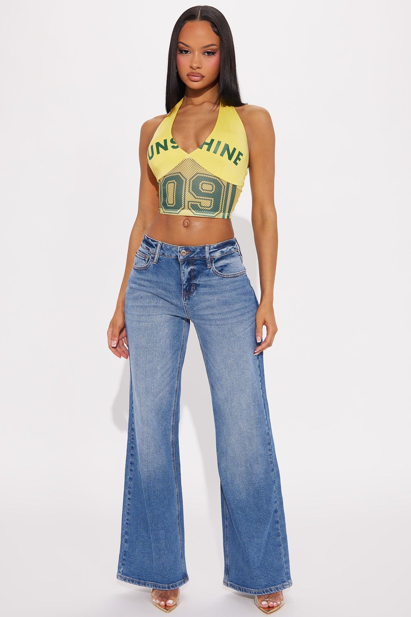 Flare For You Wide Leg Jeans - Medium Wash Product Image