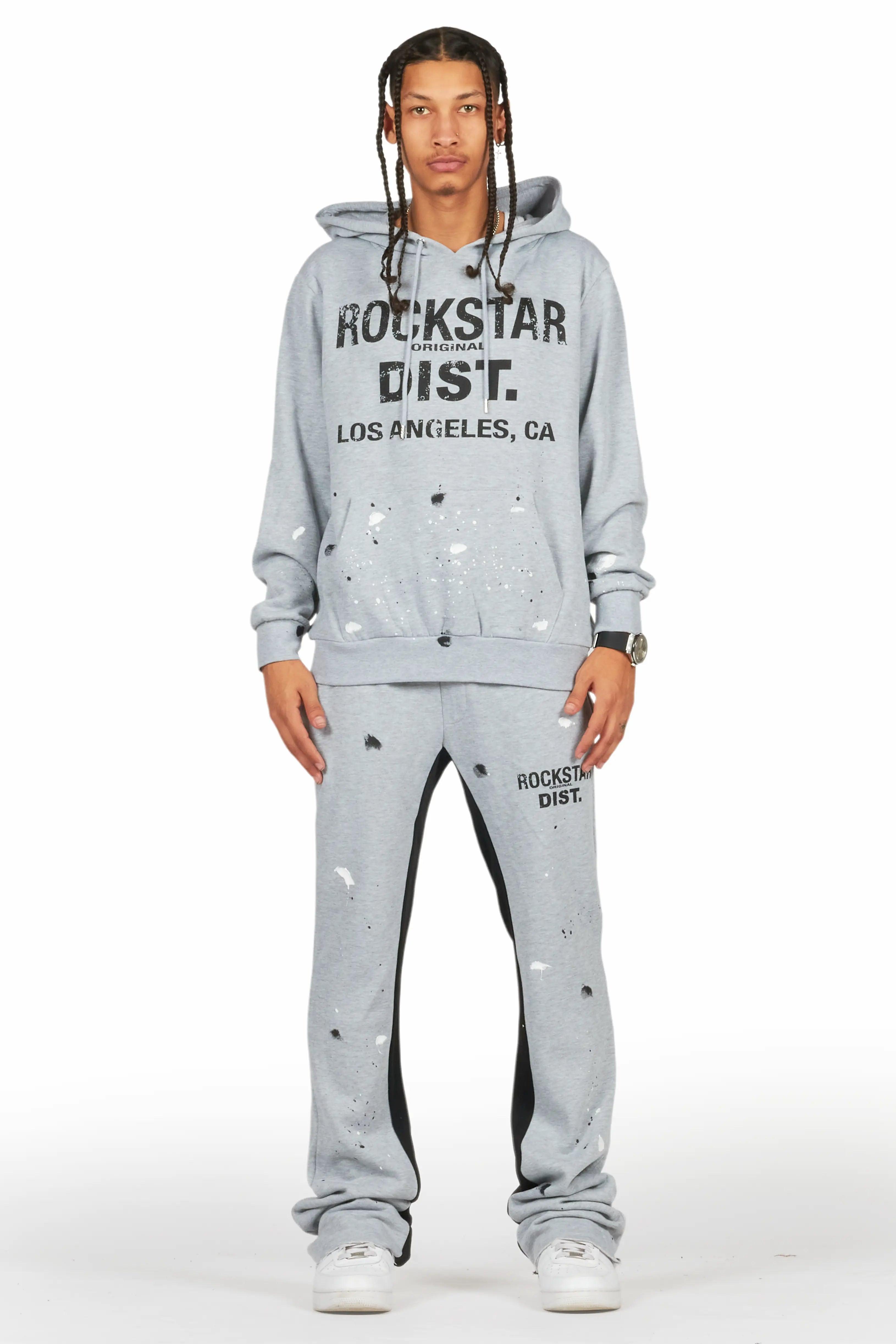 Scottie Heather Grey Hoodie/Baggy Track Pant Set Male Product Image