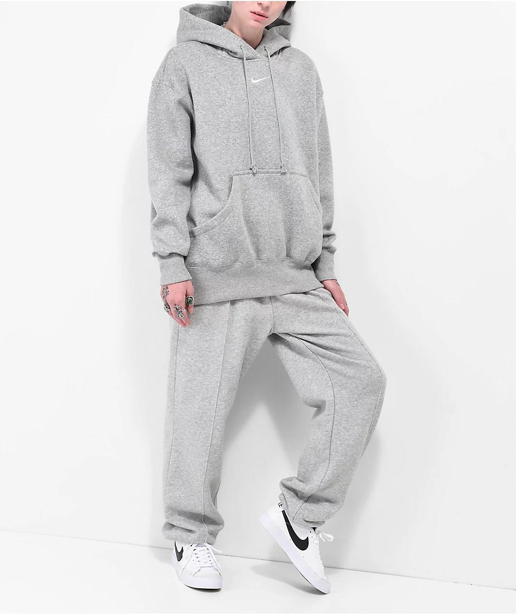 Nike Sportswear Phoenix Fleece Heather Grey Oversized Hoodie Product Image