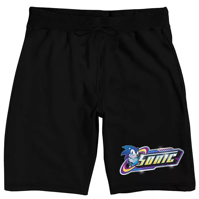 Men's Sonic The Hedgehog Sleep Shorts, Size: XL, Black Product Image