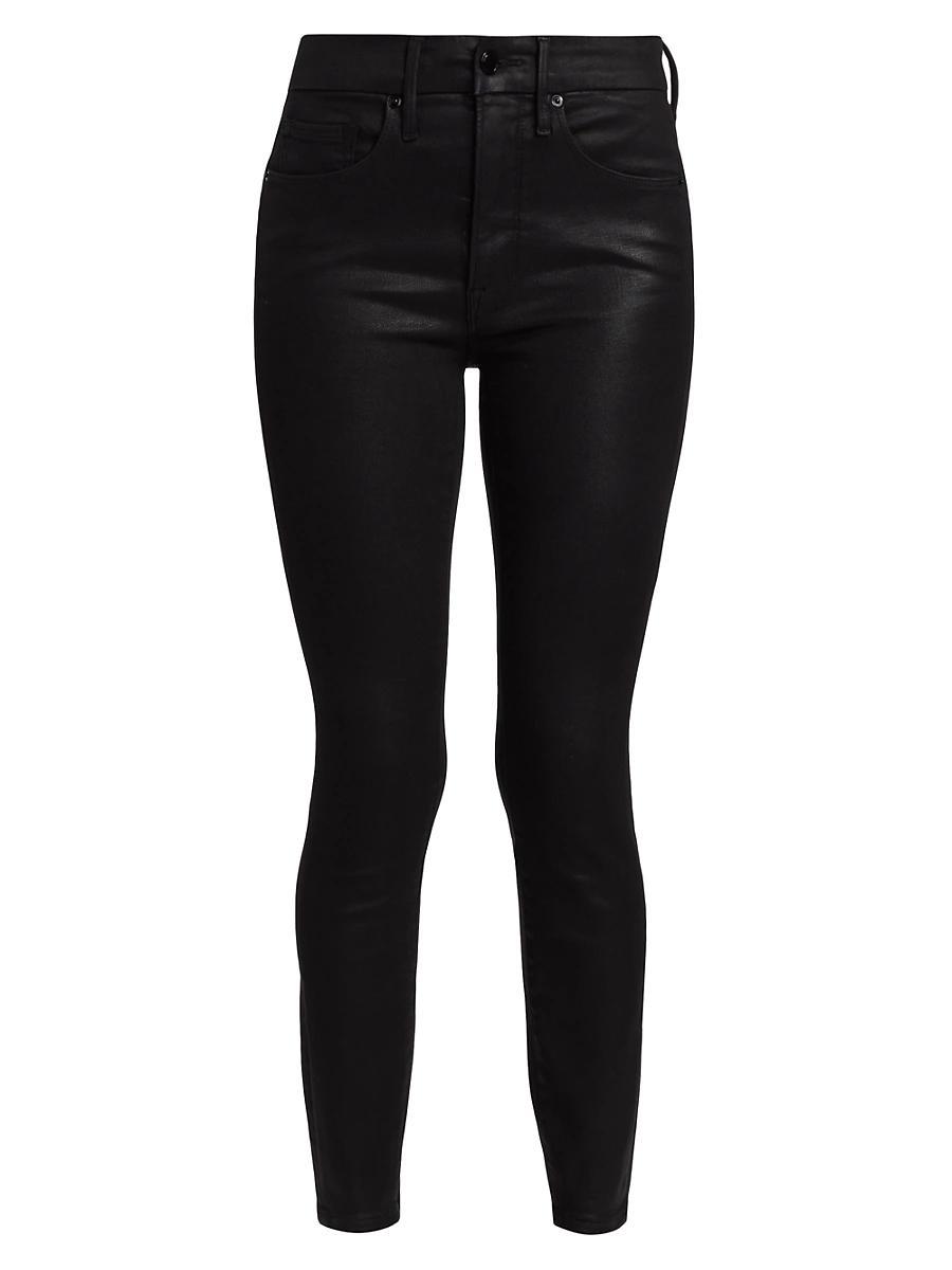 Womens Good Legs High-Rise Coated Skinny Jeans Product Image