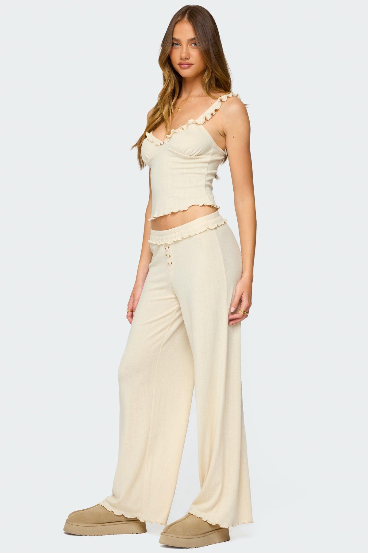 Posy Ruffle Pointelle Pants Product Image