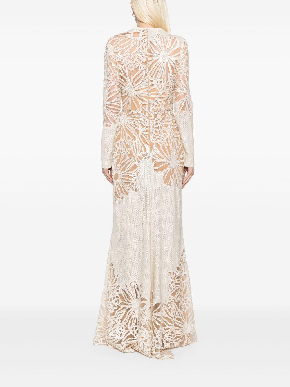 sequin-embroidered gown Product Image