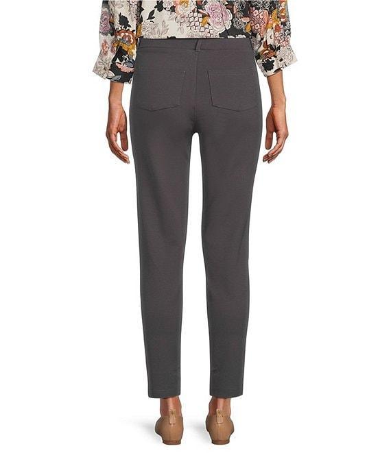 Intro Petite Size Stella Double Knit Slim Straight Leg Pull-On Pants Product Image