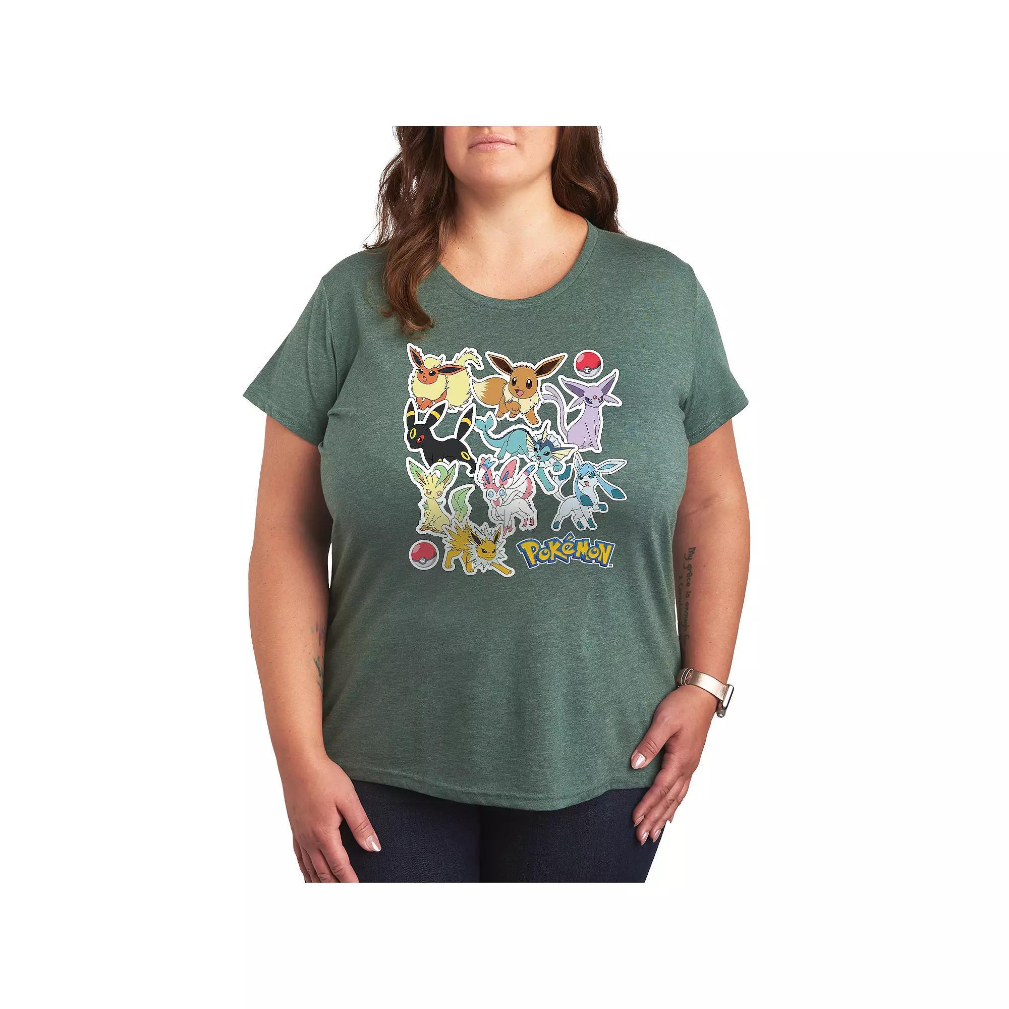 Women's Pokemon Eeveelution Stickers Tee,  Product Image