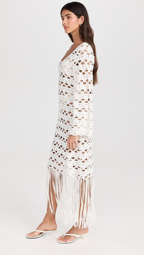 SIMKHAI Pierce Fringe Midi Dress | Shopbop Product Image