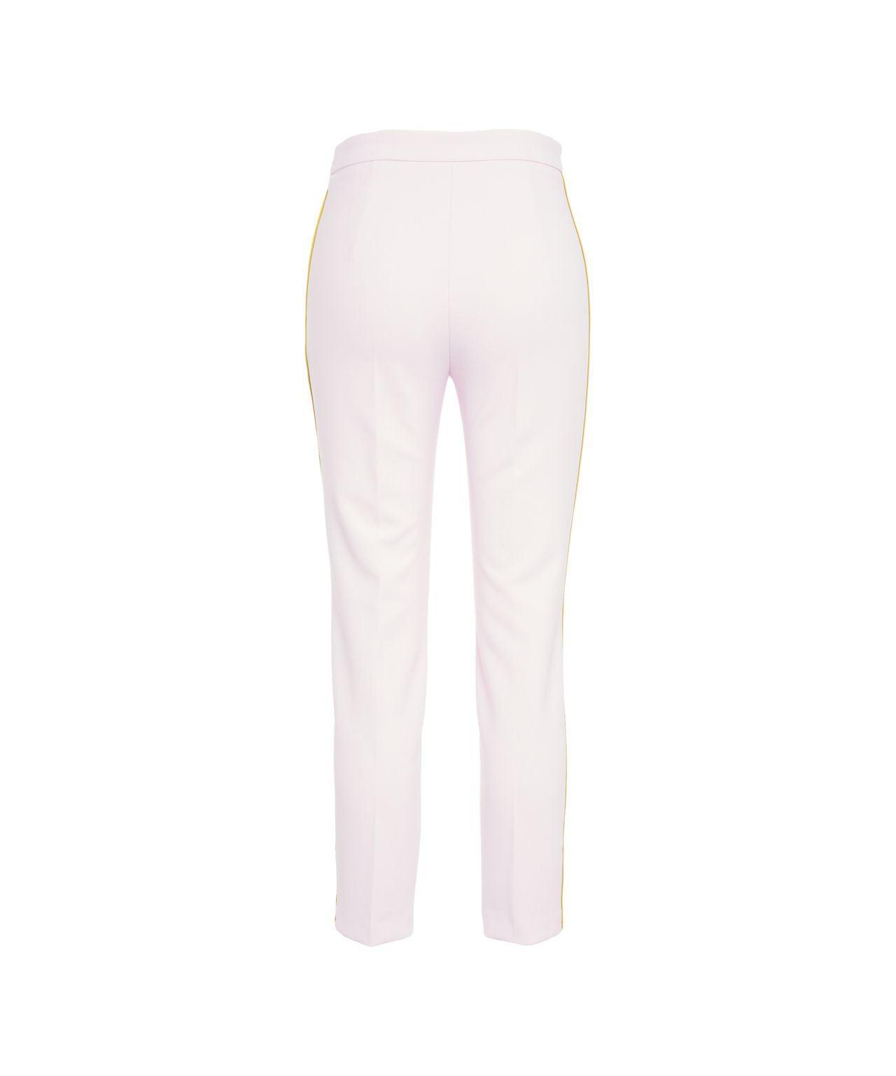 Crêpe pants with logo charm Product Image