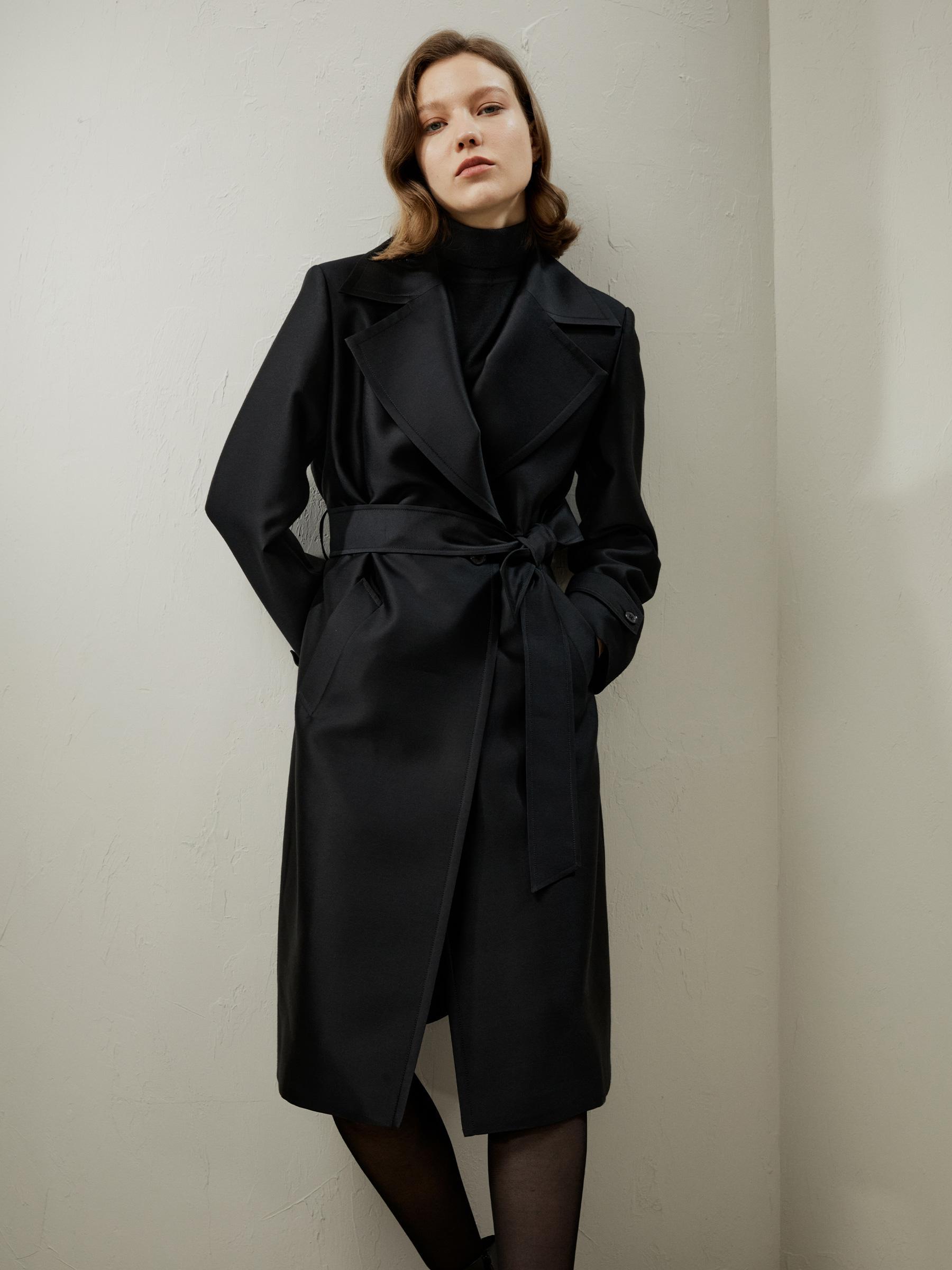 Silk-Wool Mixed Trenchcoat Product Image