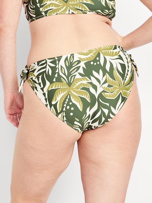 Mid-Rise Side-Tie Bikini Swim Bottoms Product Image