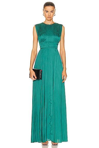 Womens Delia Pleated Satin Gown Product Image