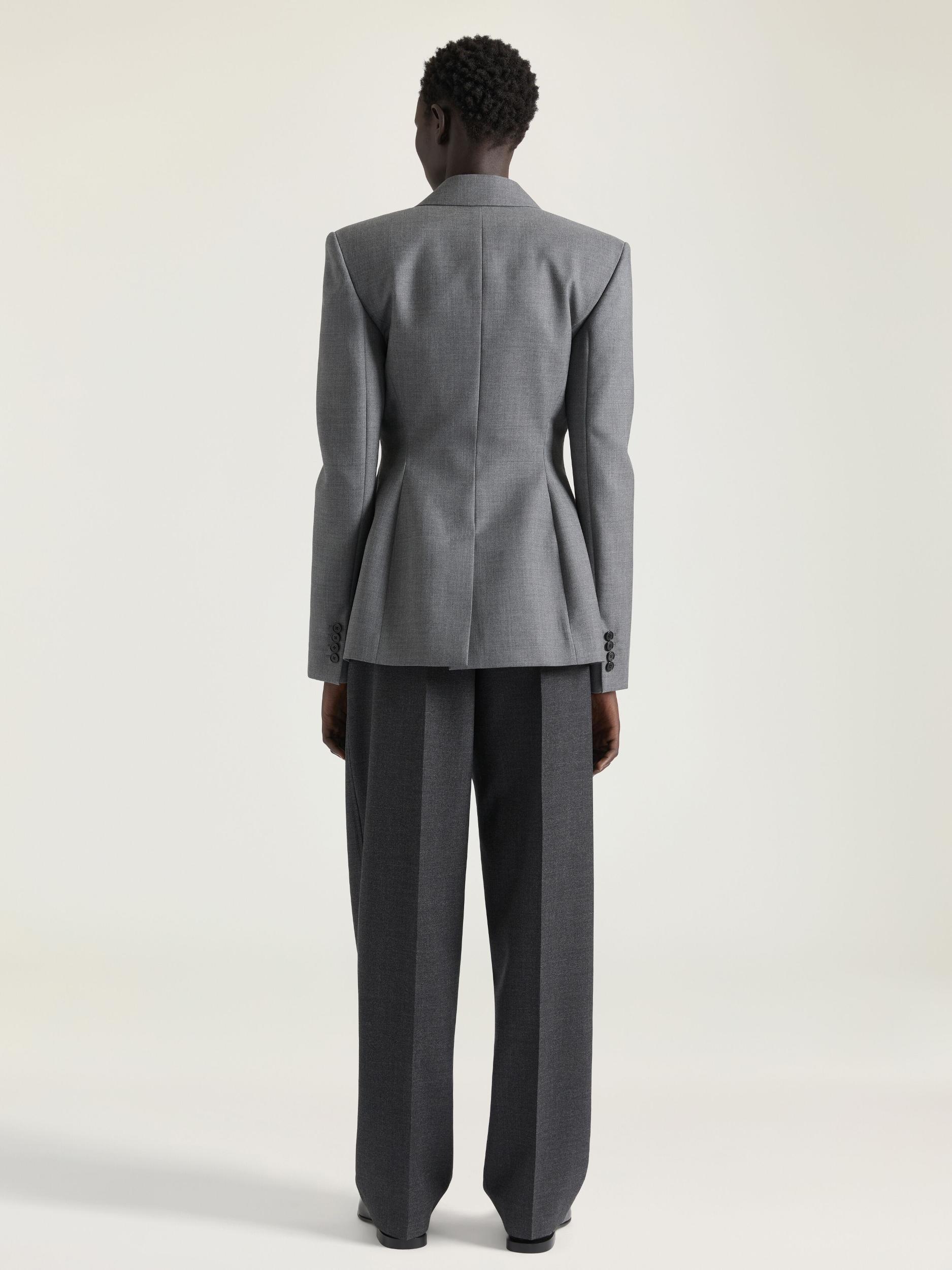 Double pleat pants in wool Product Image