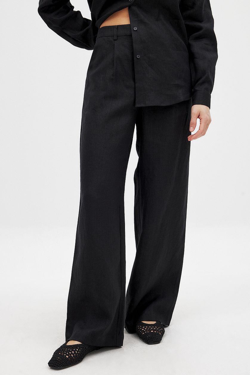 Linen Wide Leg Pants Product Image