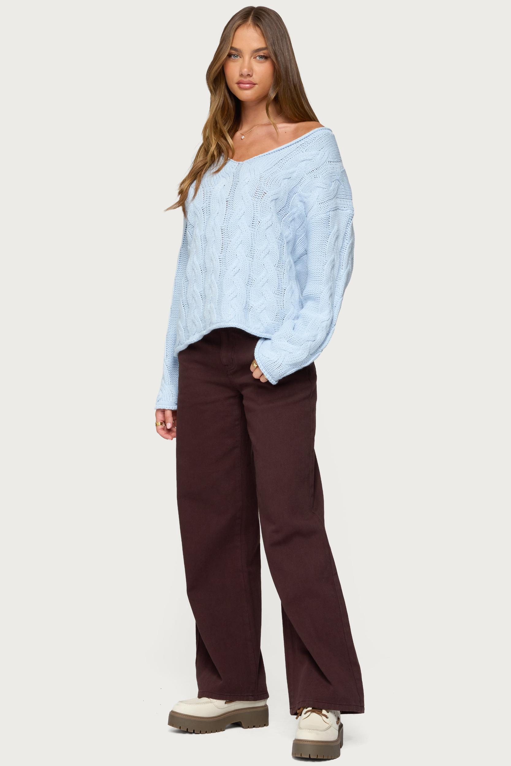 Inga Oversized Cable Knit Sweater Product Image