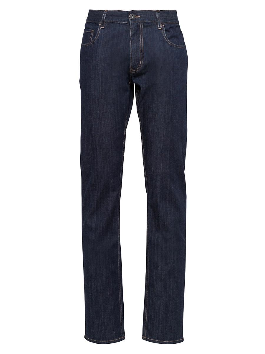 Mens Five-Pocket Stretch-Denim Trousers Product Image