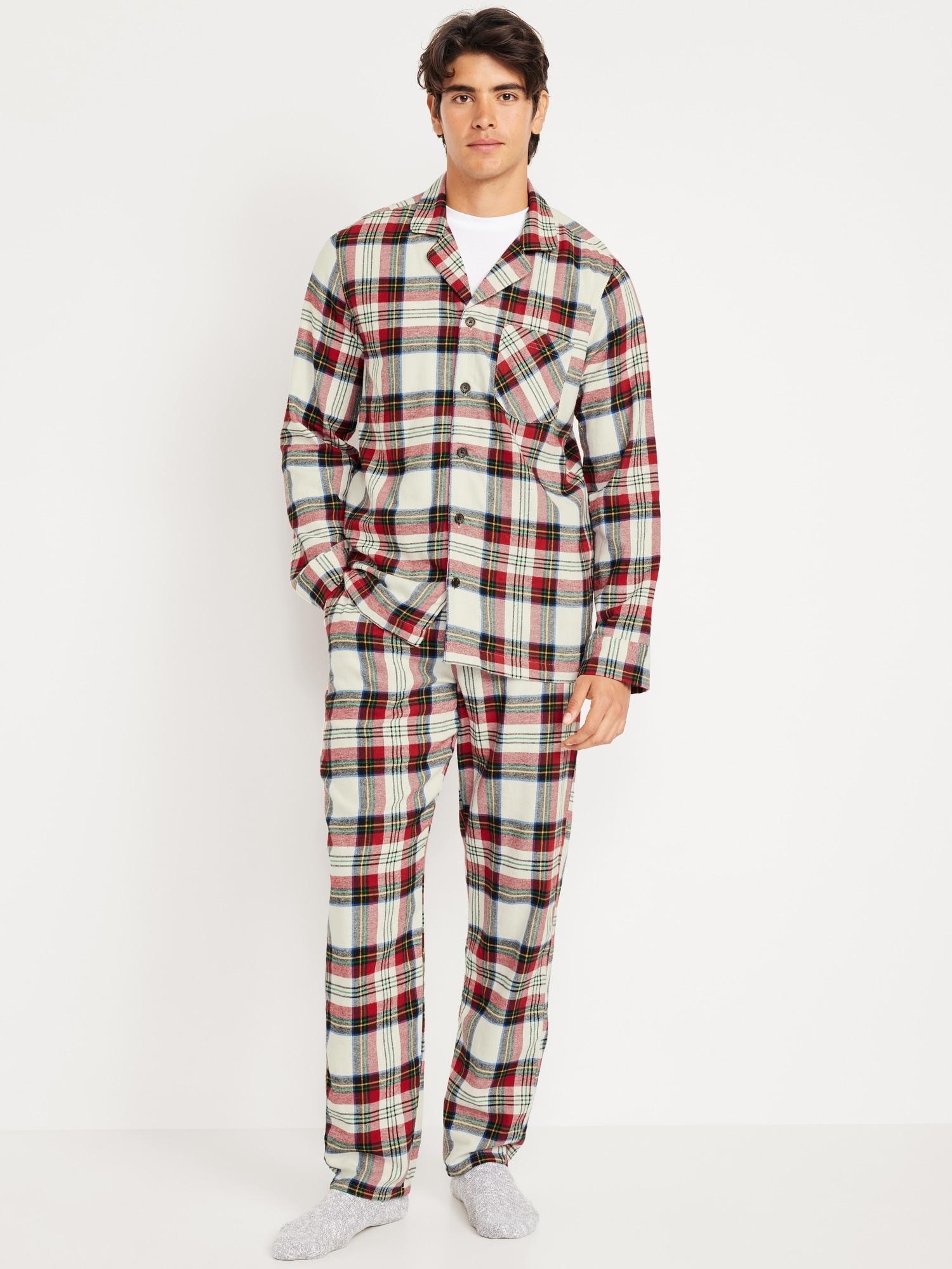 Printed Flannel Pajama Set for Men Product Image