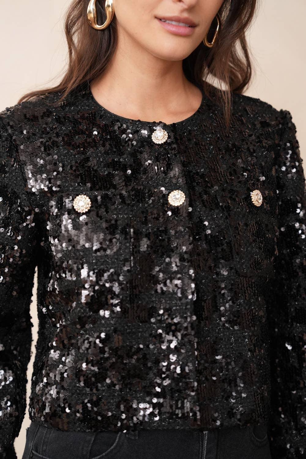Sequin Tweed Jacket Product Image
