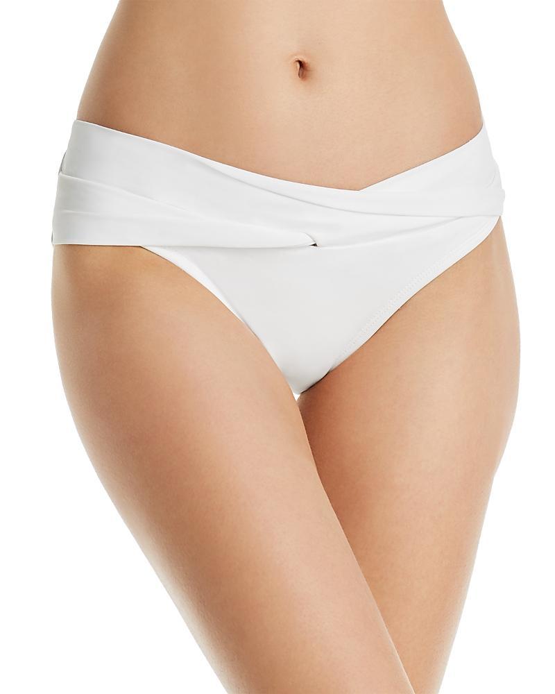 Robin Piccone Ava Solid Twist-Front Bikini Bottom Product Image