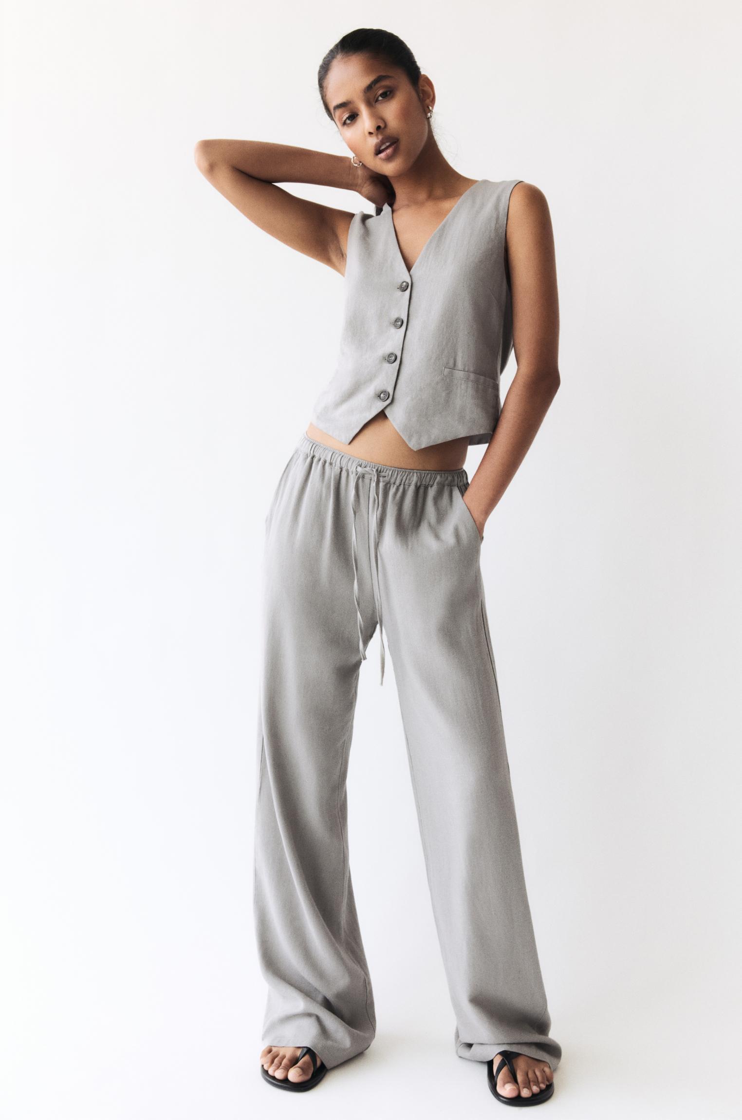 Linen blend sweatpants Product Image