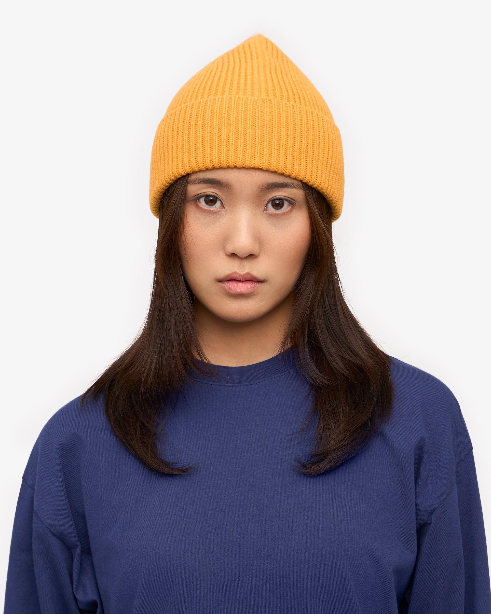 Merino Wool Beanie - Burned Yellow Product Image