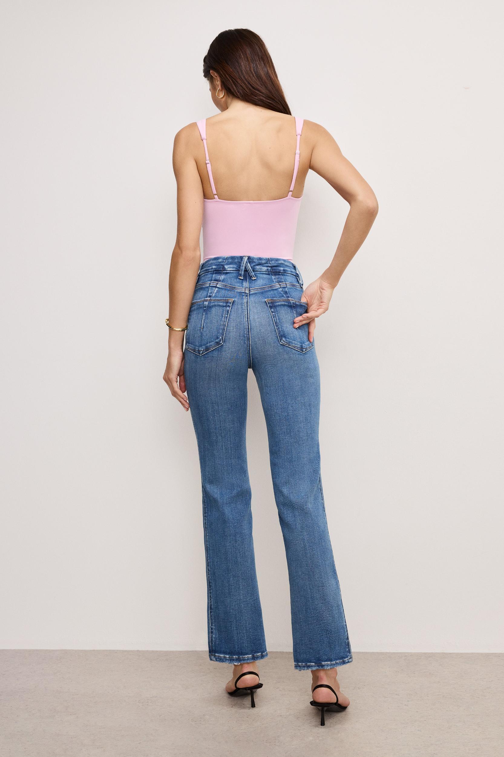 SOFT TECH GOOD CURVE STRAIGHT JEANS | INDIGO856 Product Image