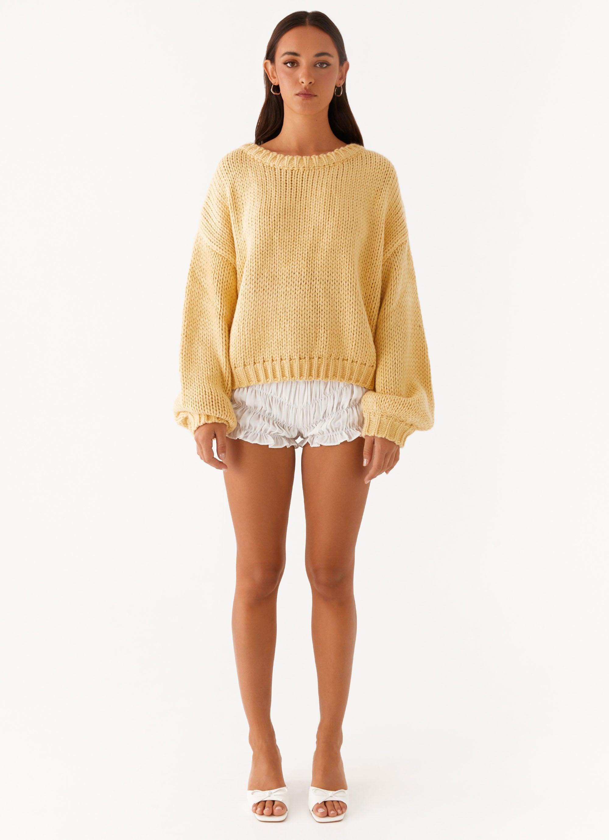 Costella Knit Sweater - Yellow Product Image