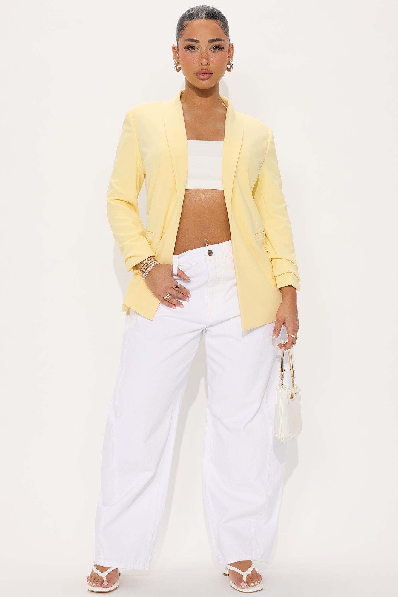 The Celine Blazer - Butter Yellow Product Image