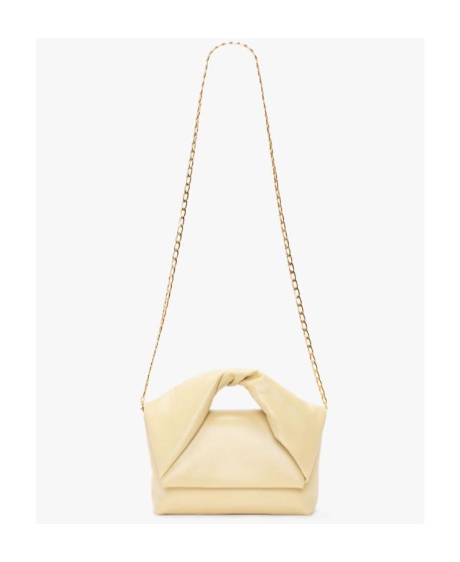 JW ANDERSON Large Twister - Leather Top Handle Bag In Nude Product Image