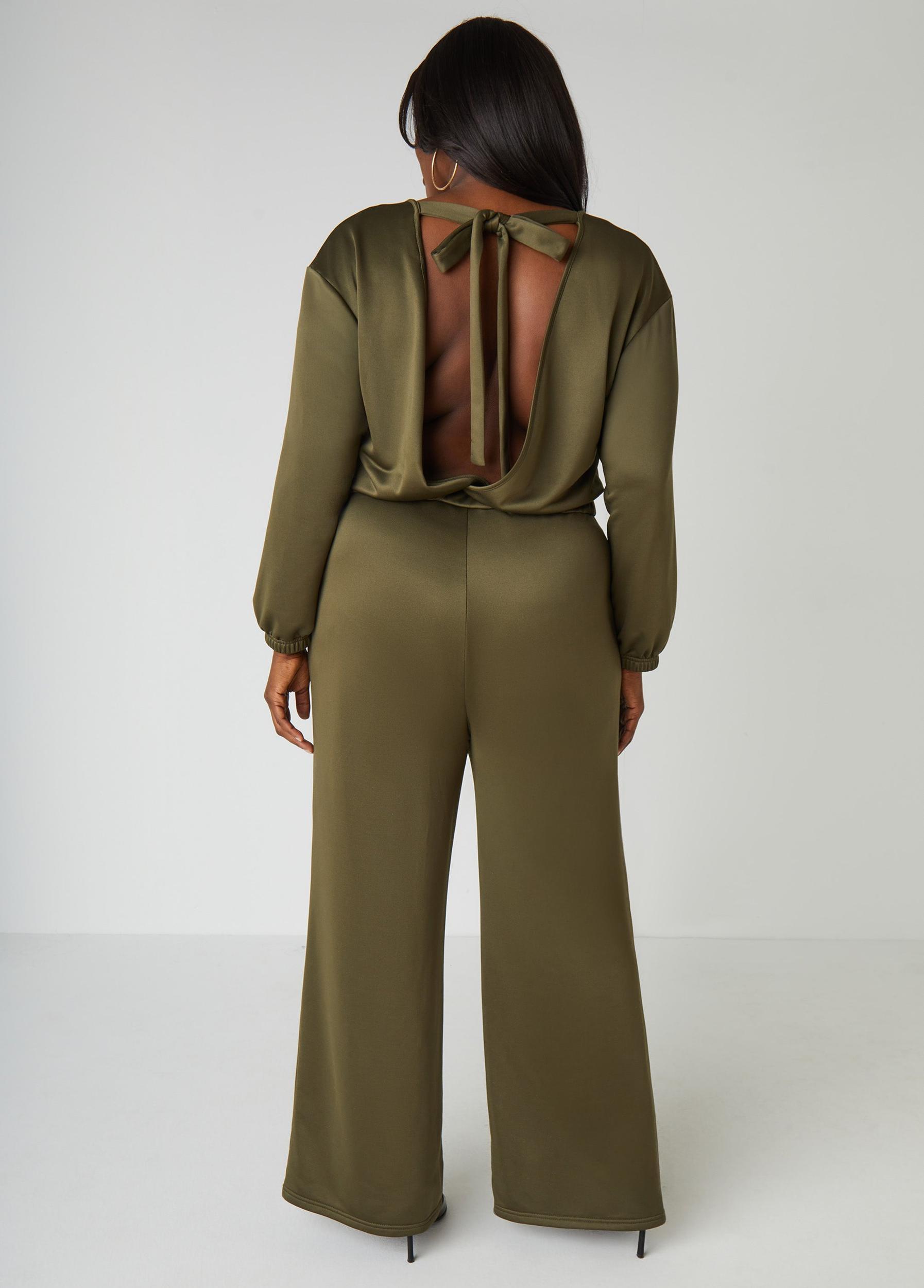 Open Back Wide Leg Jumpsuit Product Image