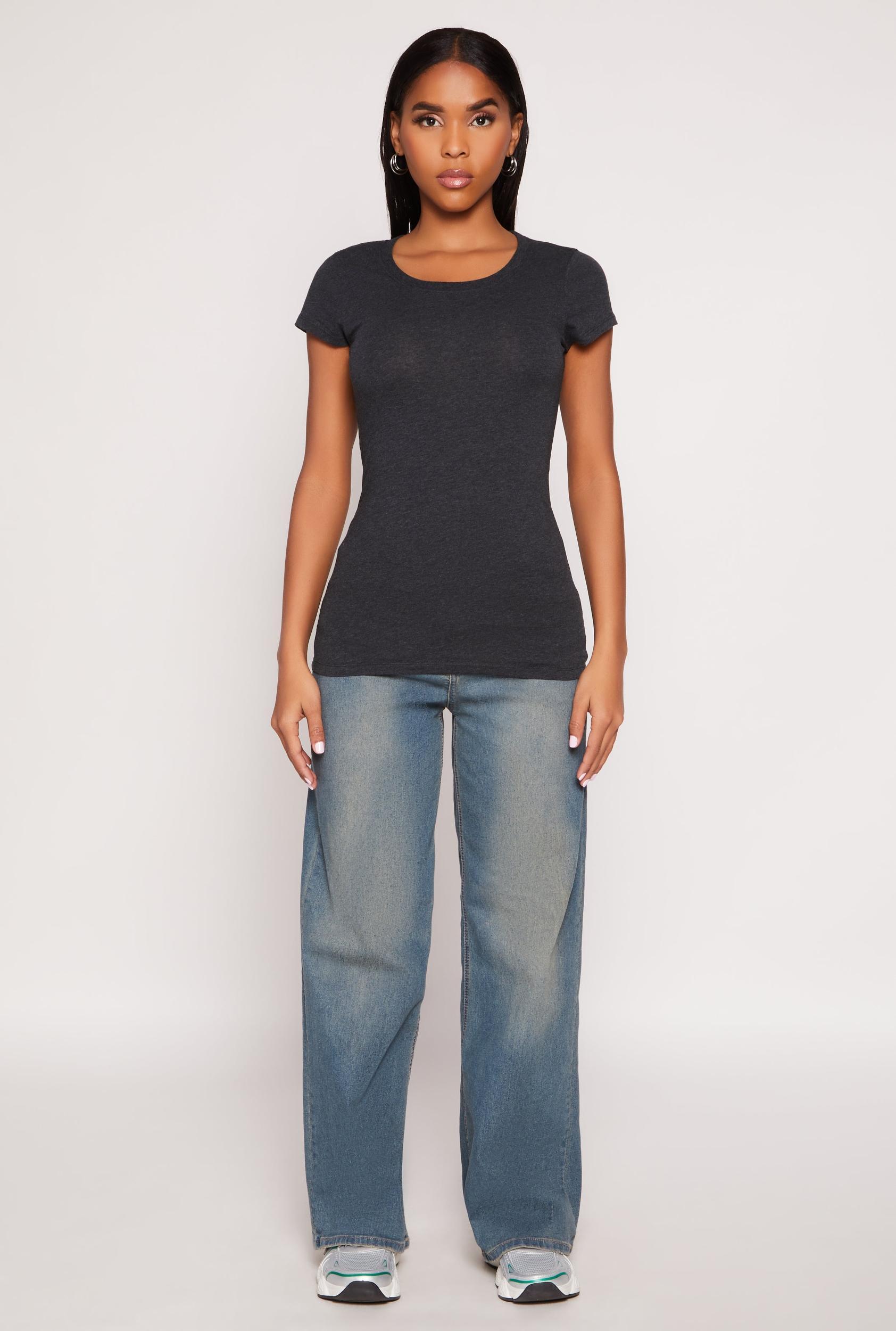 Womens Short Sleeve Scoop Neck Tee Product Image