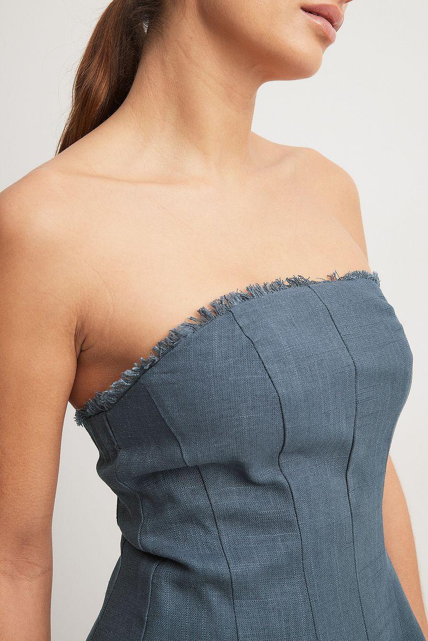 Linen Blend Bandeau Top Product Image