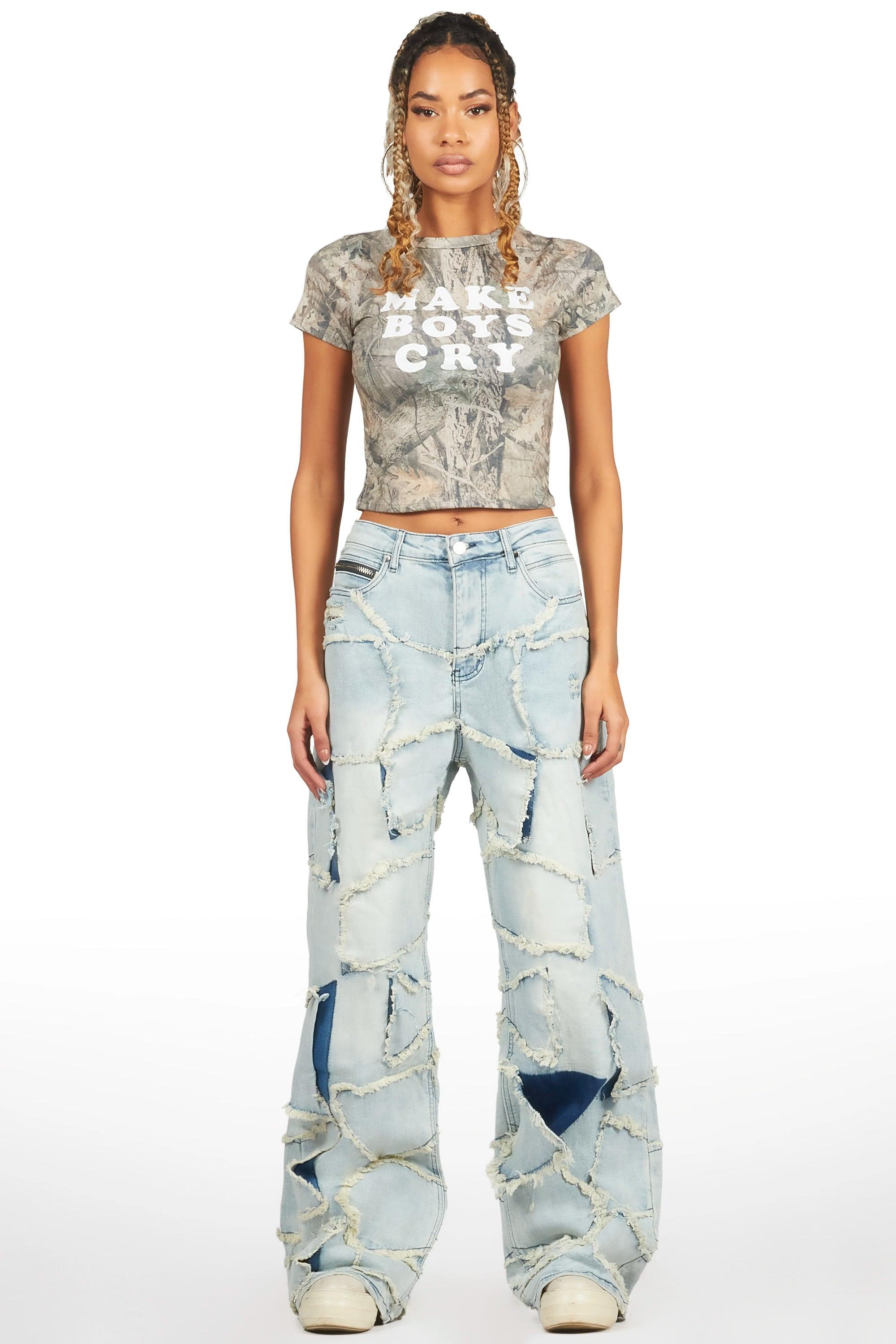 Shae Light Wash Baggy Jean Female Product Image