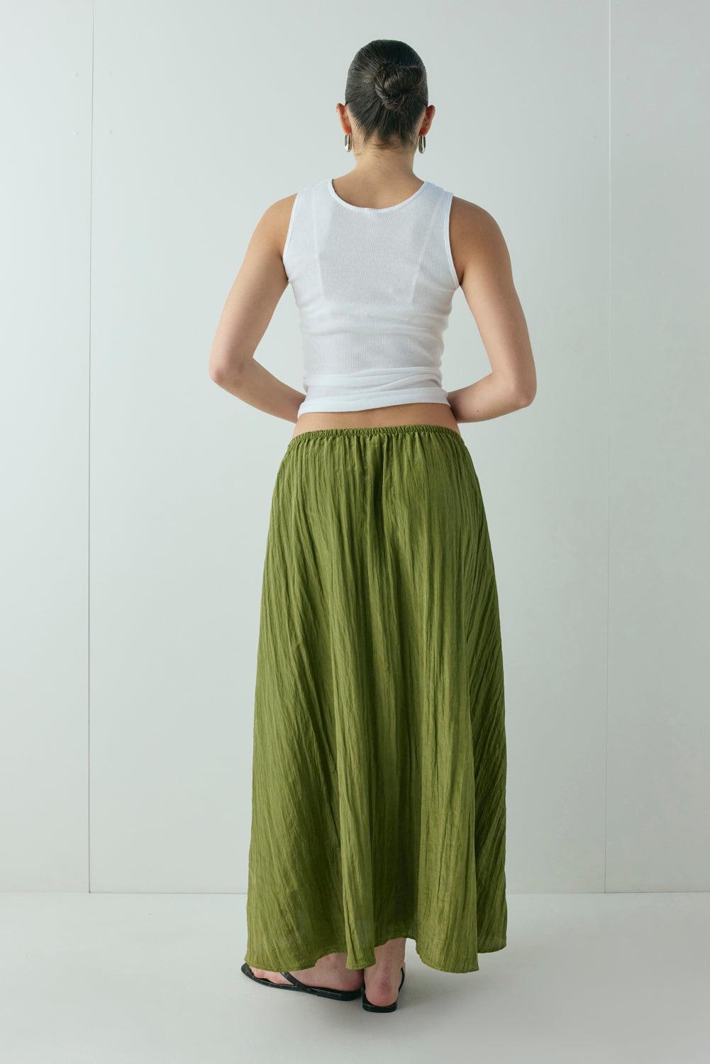Solara Midi Skirt Olive Product Image