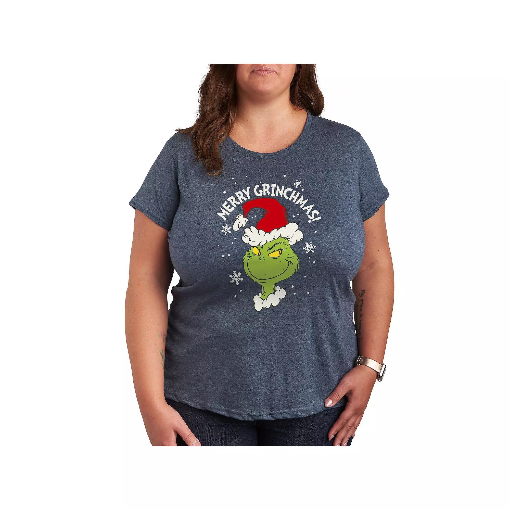 Plus Dr. Seuss The Grinch Merry Grinchmas Graphic Tee, Women's,  Product Image