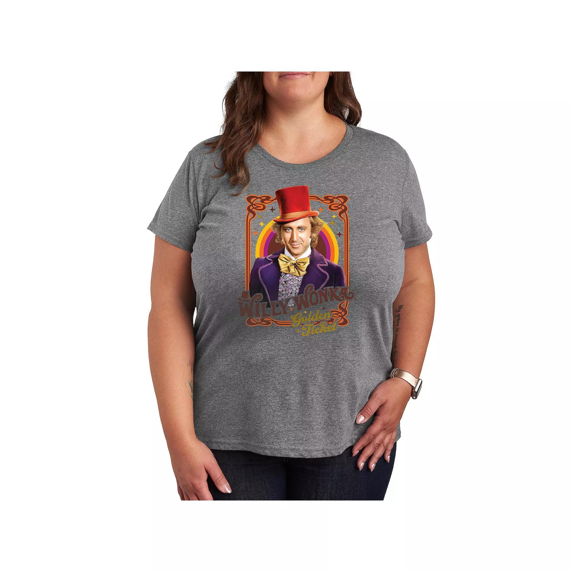 Plus Willy Wonka and the Chocolate Factory Willy Wonka Frame Graphic Tee, Women's,  Product Image