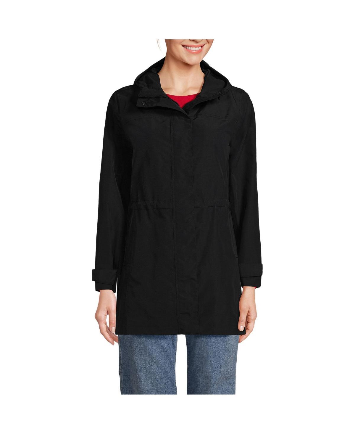 Women's Lands' End Classic Squall Hooded Raincoat, Size: Small, Deep  Blue Product Image