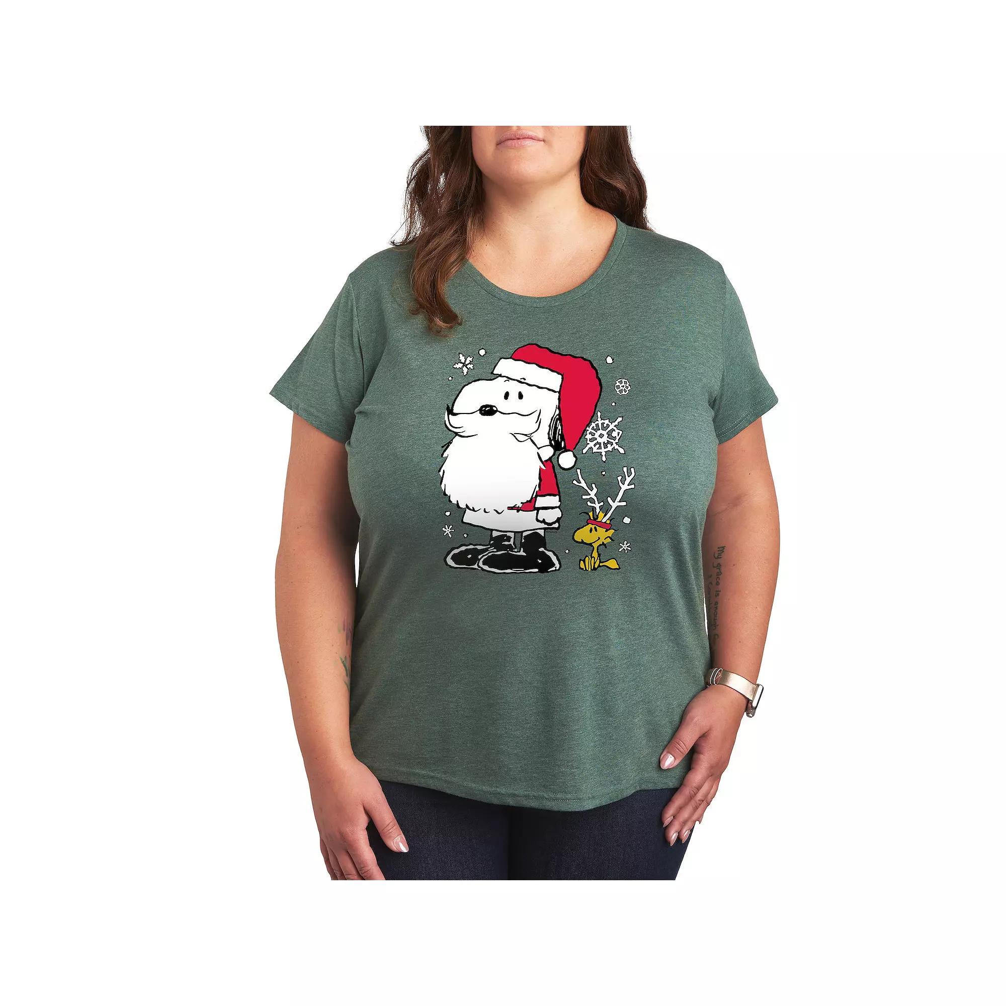 Plus Peanuts Snoopy & Woodstock Graphic Tee, Women's,  Product Image