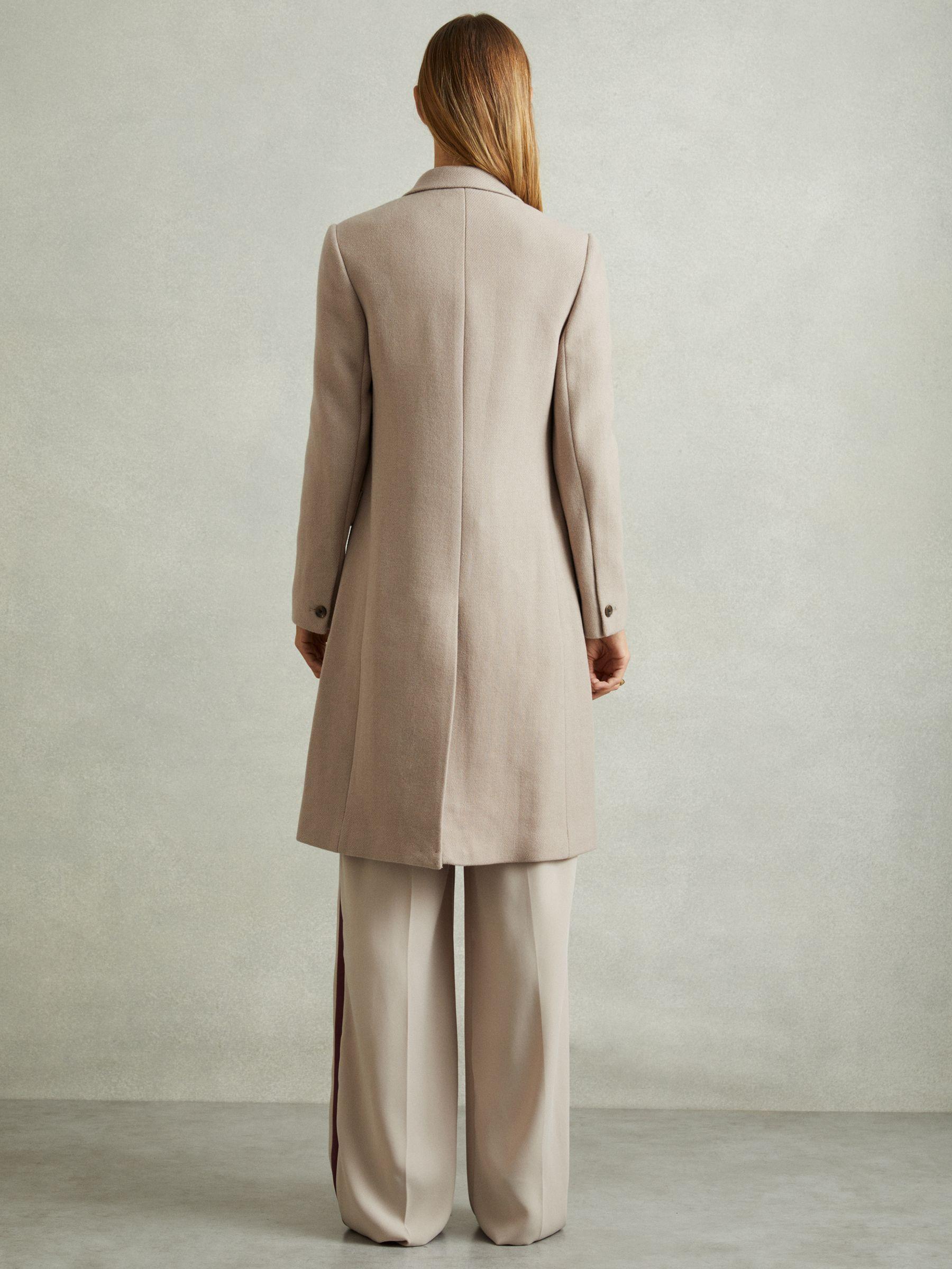 Wool-Blend Coat in Stone Product Image