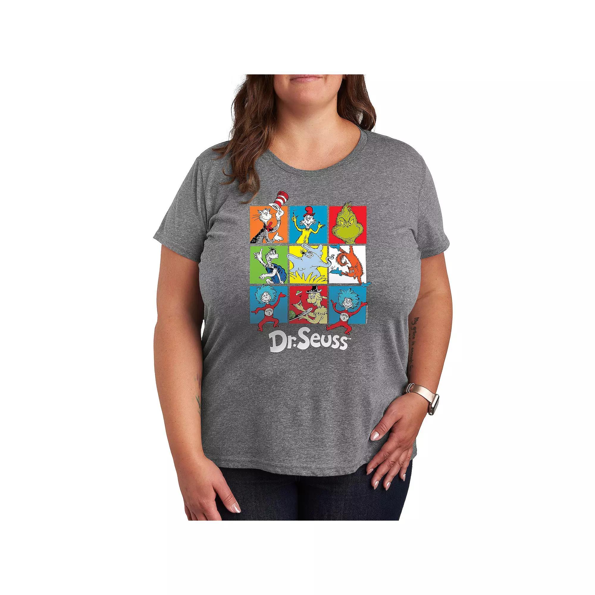 Plus Dr. Seuss Grid Graphic Tee, Women's,  Product Image