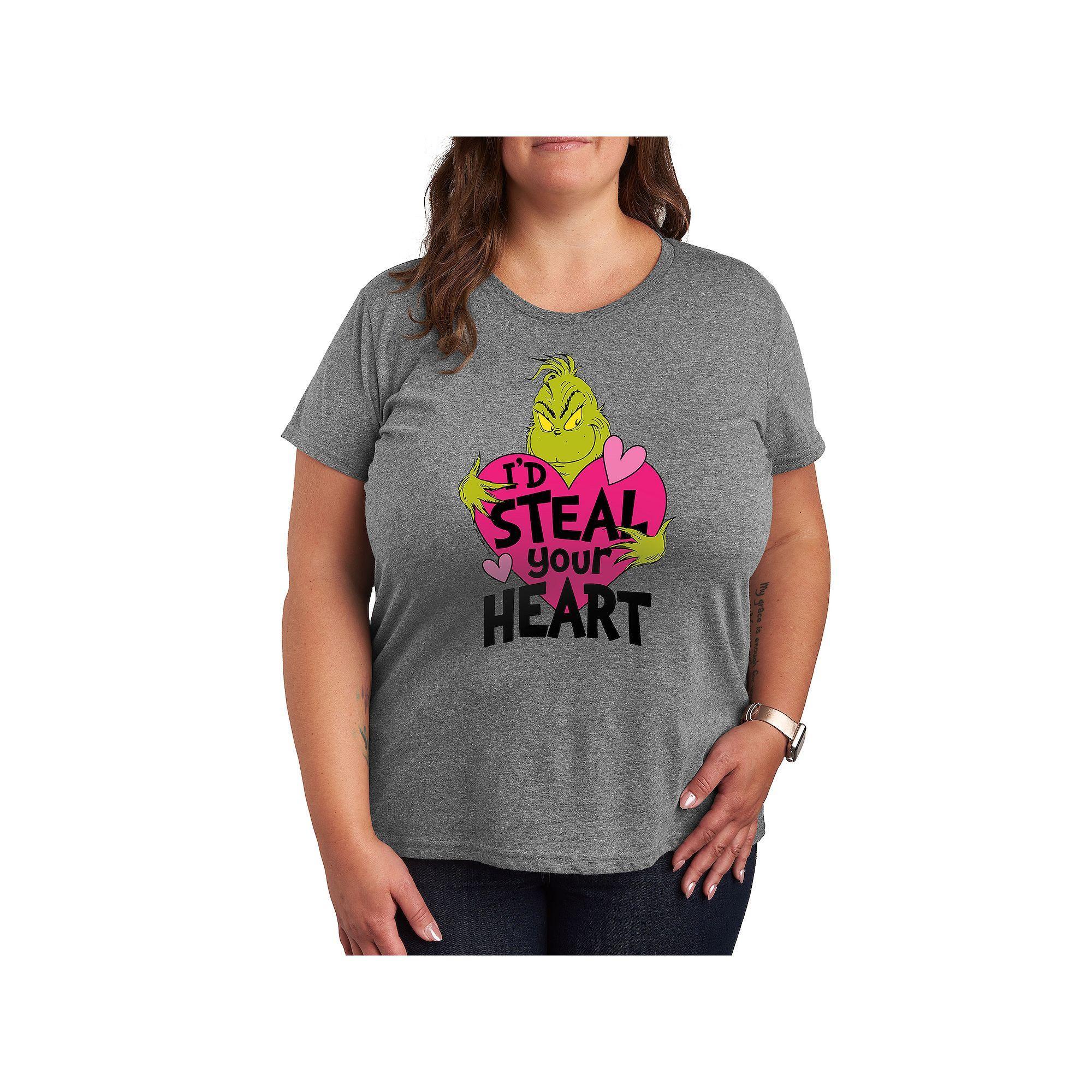 Plus Grinch I'd Steal Your Heart Graphic Tee, Women's,  Product Image