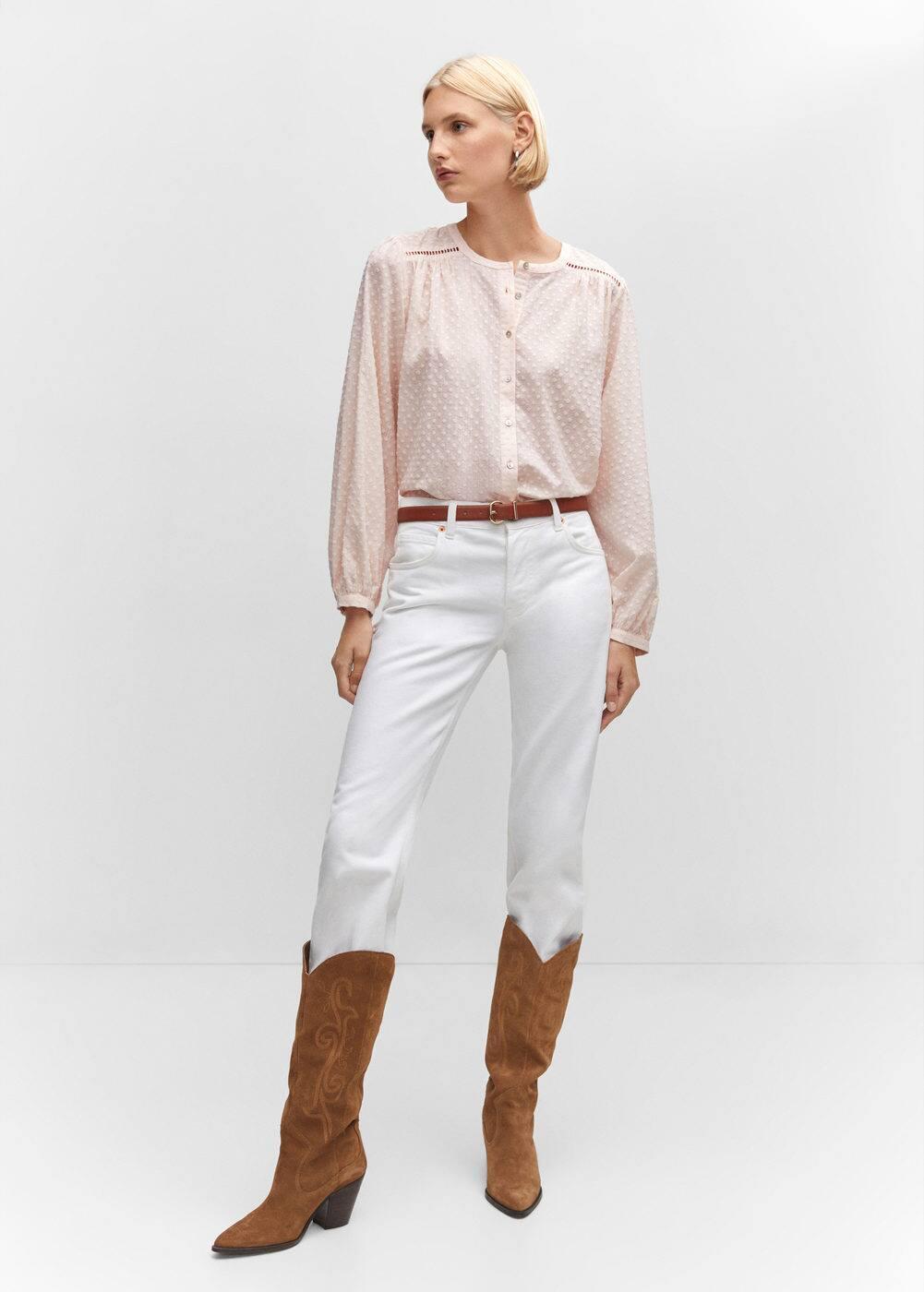 MANGO Plum Blouse (Pastel ) Women's Blouse Product Image