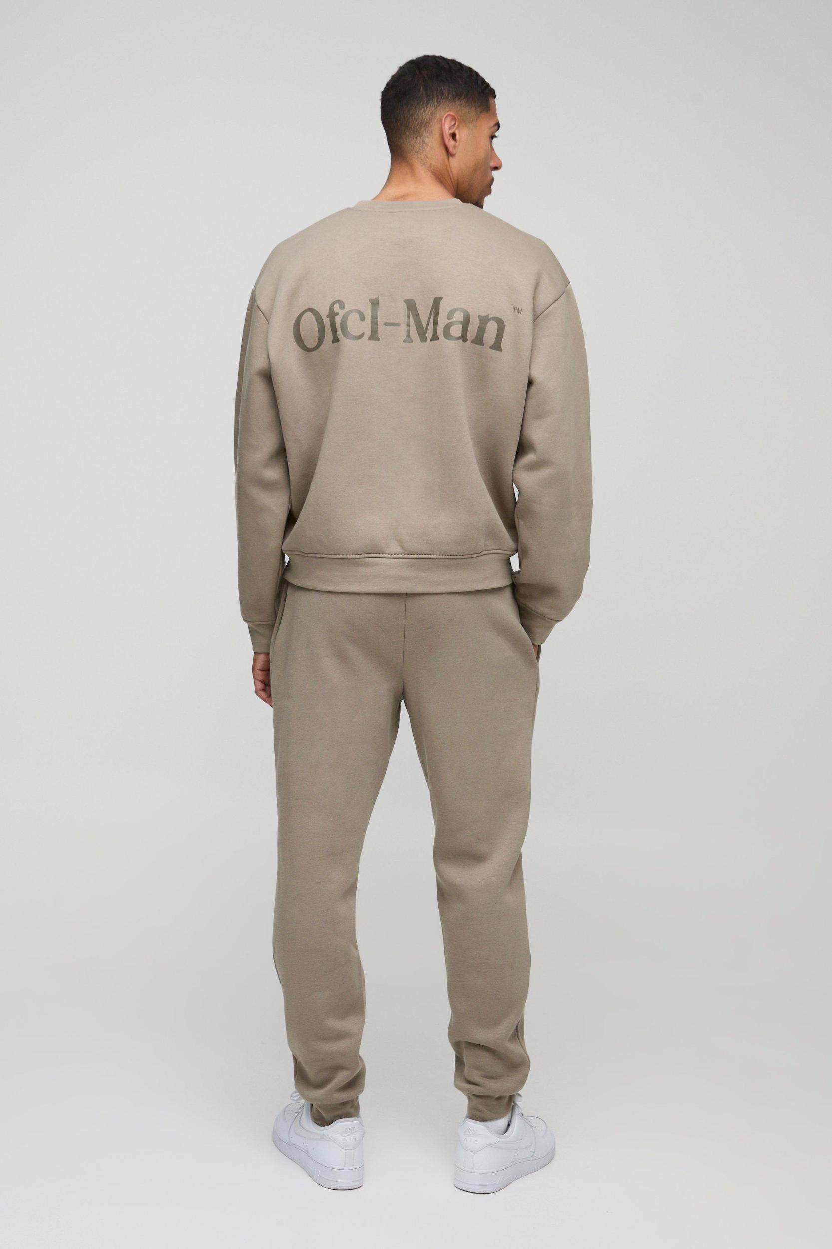 330gsm Oversized Boxy Ofcl Man Sweatshirt Tracksuit | boohooMAN USA Product Image