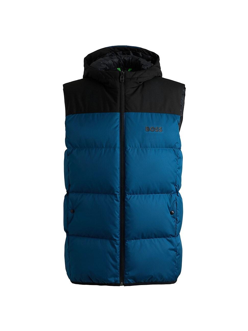 Mens Water-Repellent Down Gilet with Logo Print Product Image