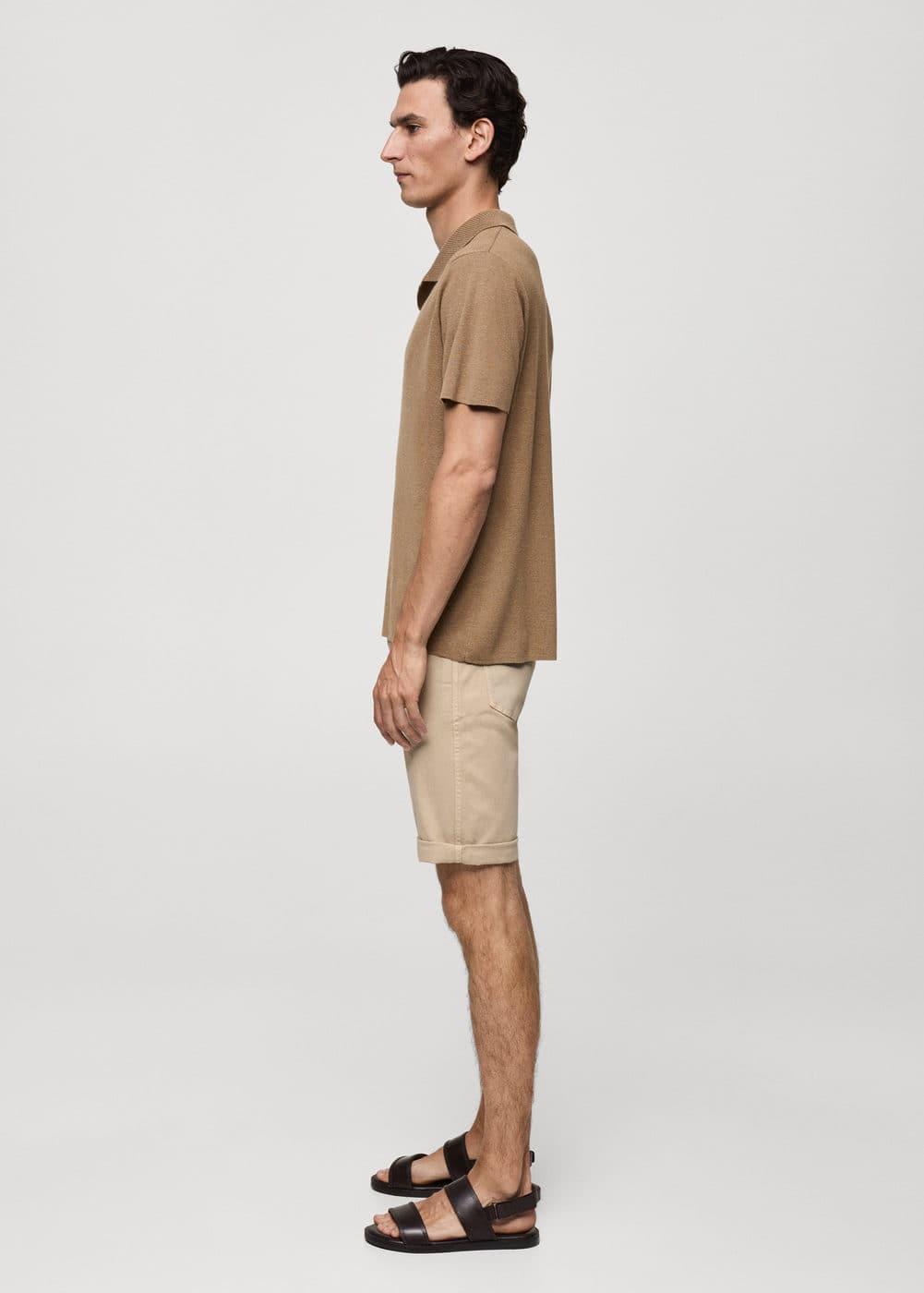 Mango Mens Denim Bermuda Shorts Product Image