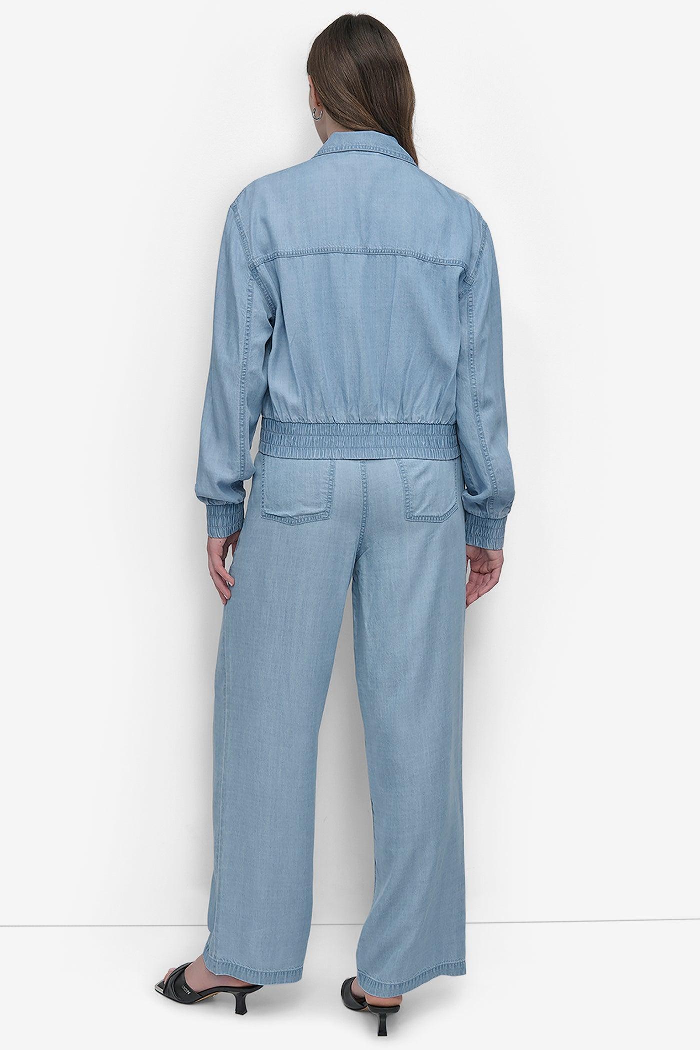 LONG SLEEVE ZIP FRONT TENCEL BOMBER Product Image