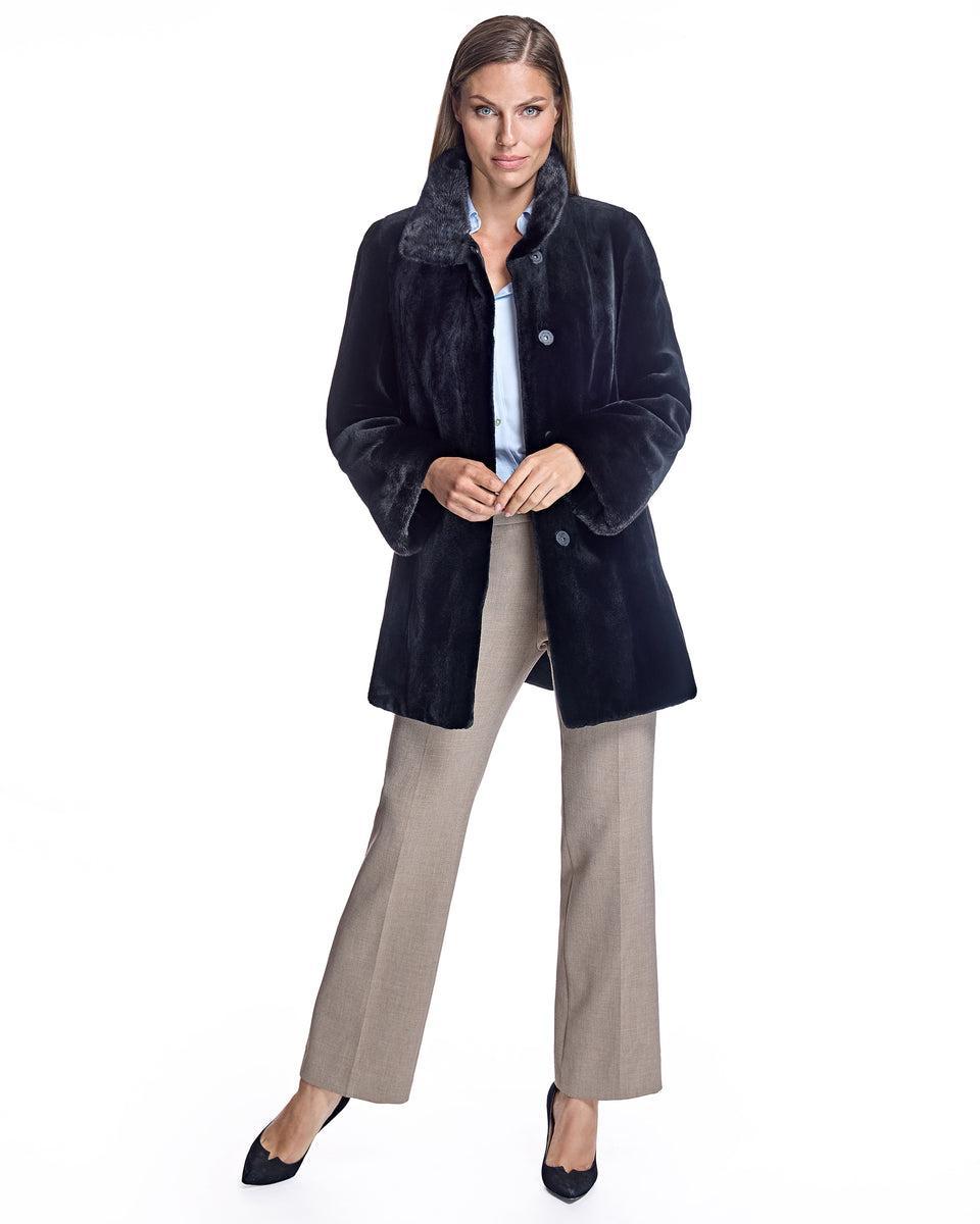 Maximilian Sheared Mink Jacket Reversible to Taffeta Product Image