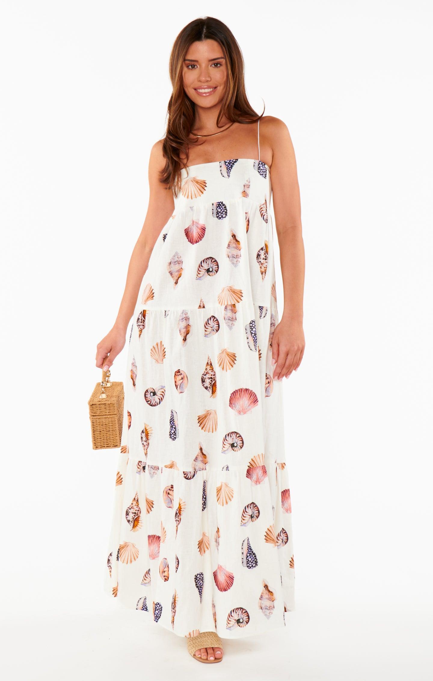 Long Weekend Maxi Dress ~ Shell Linen Product Image