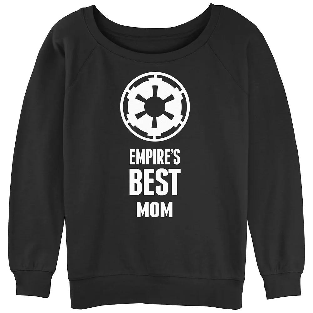 Juniors' Star Wars Empire's Best Mom Empire Logo Slouchy Terry Pullover, Girl's, Size: XXL, Black Product Image