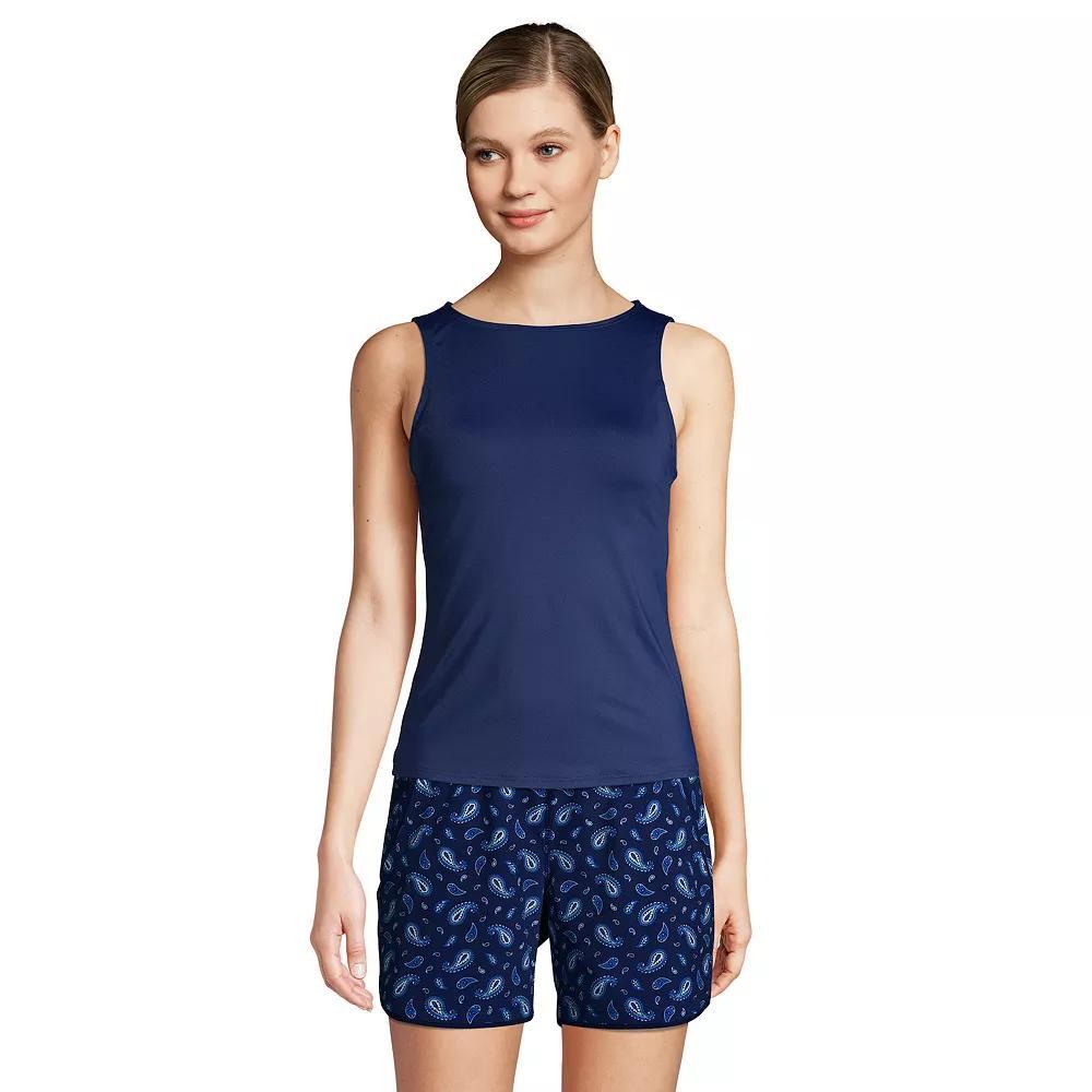Women's Lands' End D-Cup UPF 50 High Neck Tankini Swimsuit Top,  Product Image