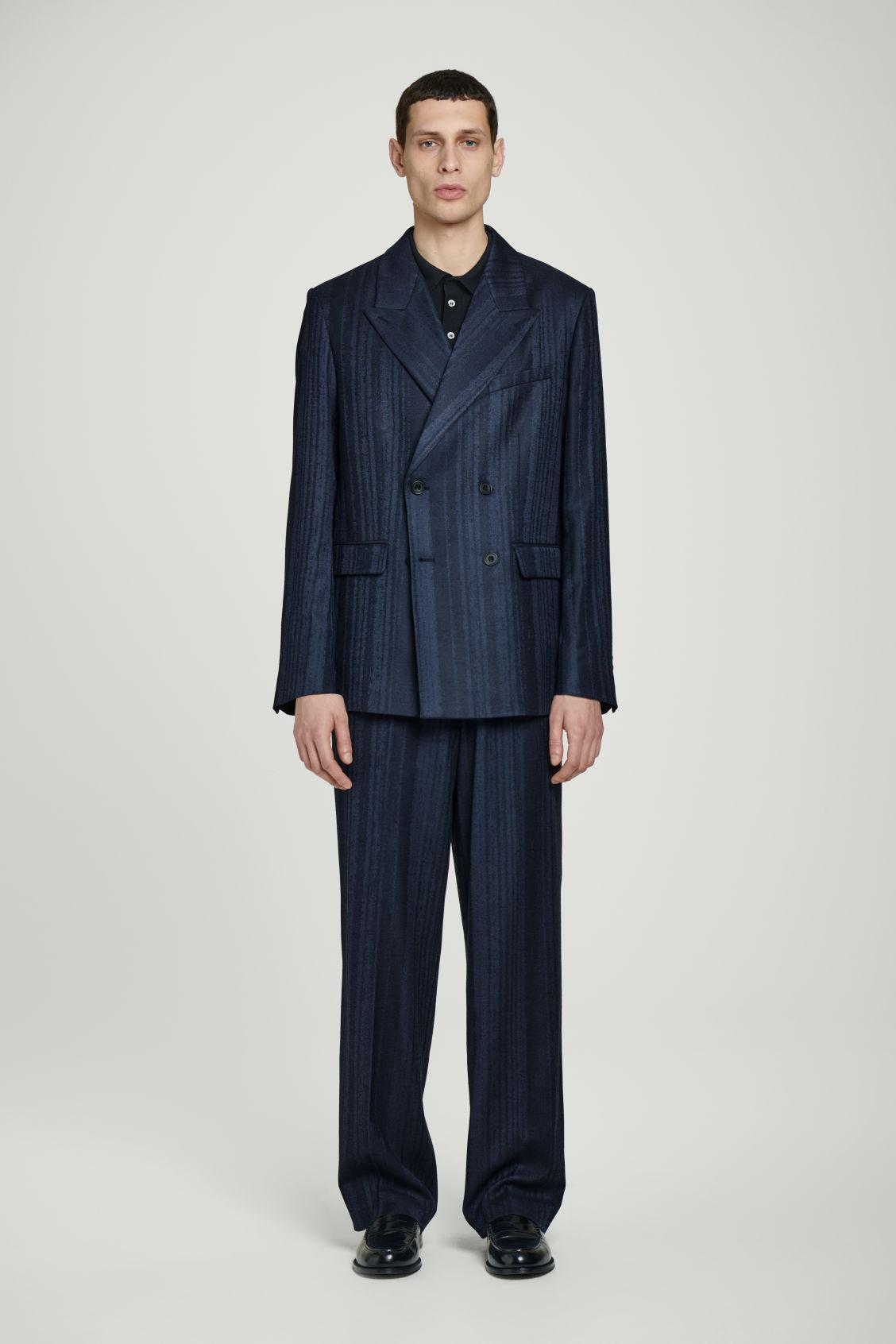 DOUBLE-BREASTED JACQUARD BLAZER Product Image