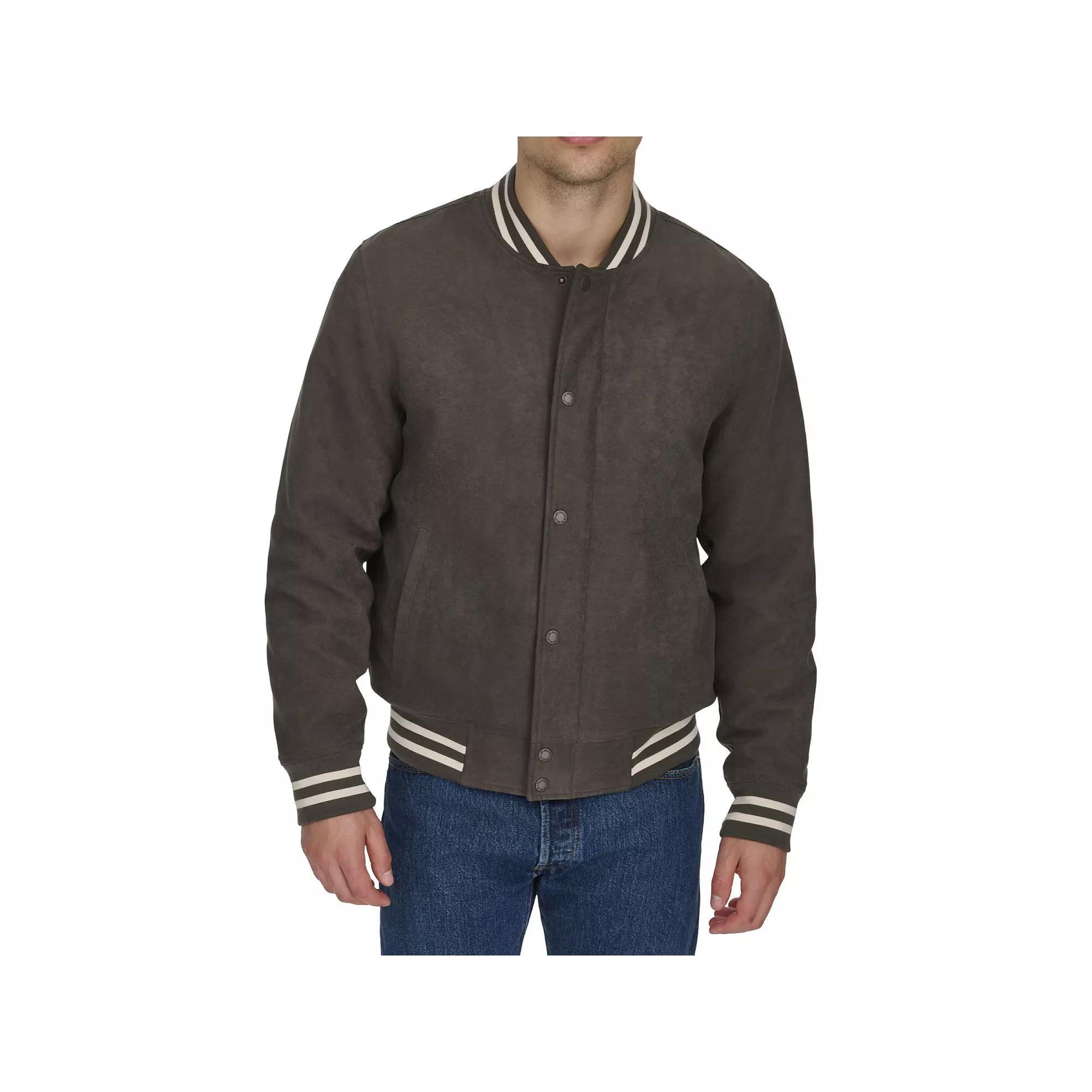 Men's Levi's® Faux Suede Varsity Bomber Jacket, Size: Large, Grey Product Image